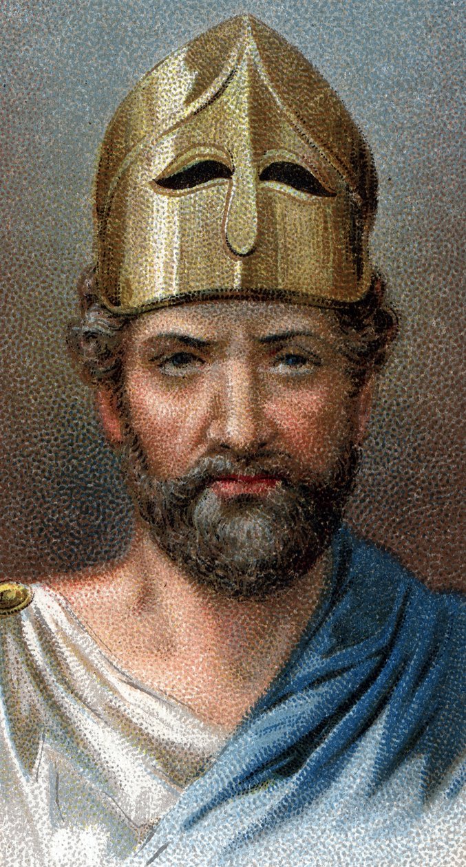Retrato del general y político griego Pericles (494-429 a.C.) - De la serie "Líderes de Hombres" de English School