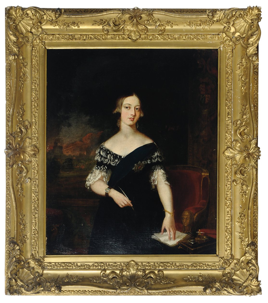 Retrato de la joven reina Victoria de English School