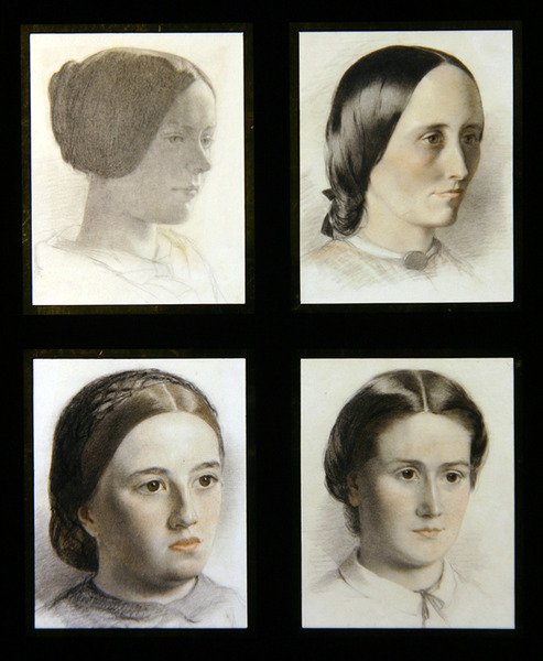 Retratos de jóvenes damas, c.1830 de English School
