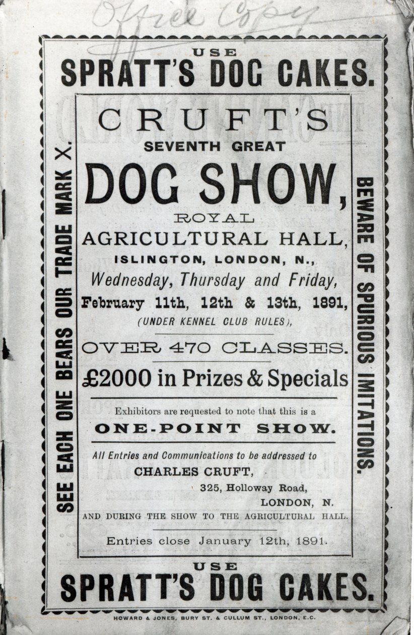 Cartel publicitario del Cruft
