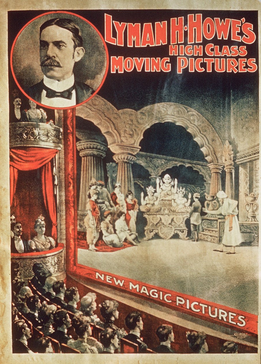 Póster publicitario de Lyman H. Howes High Class Moving Pictures de English School