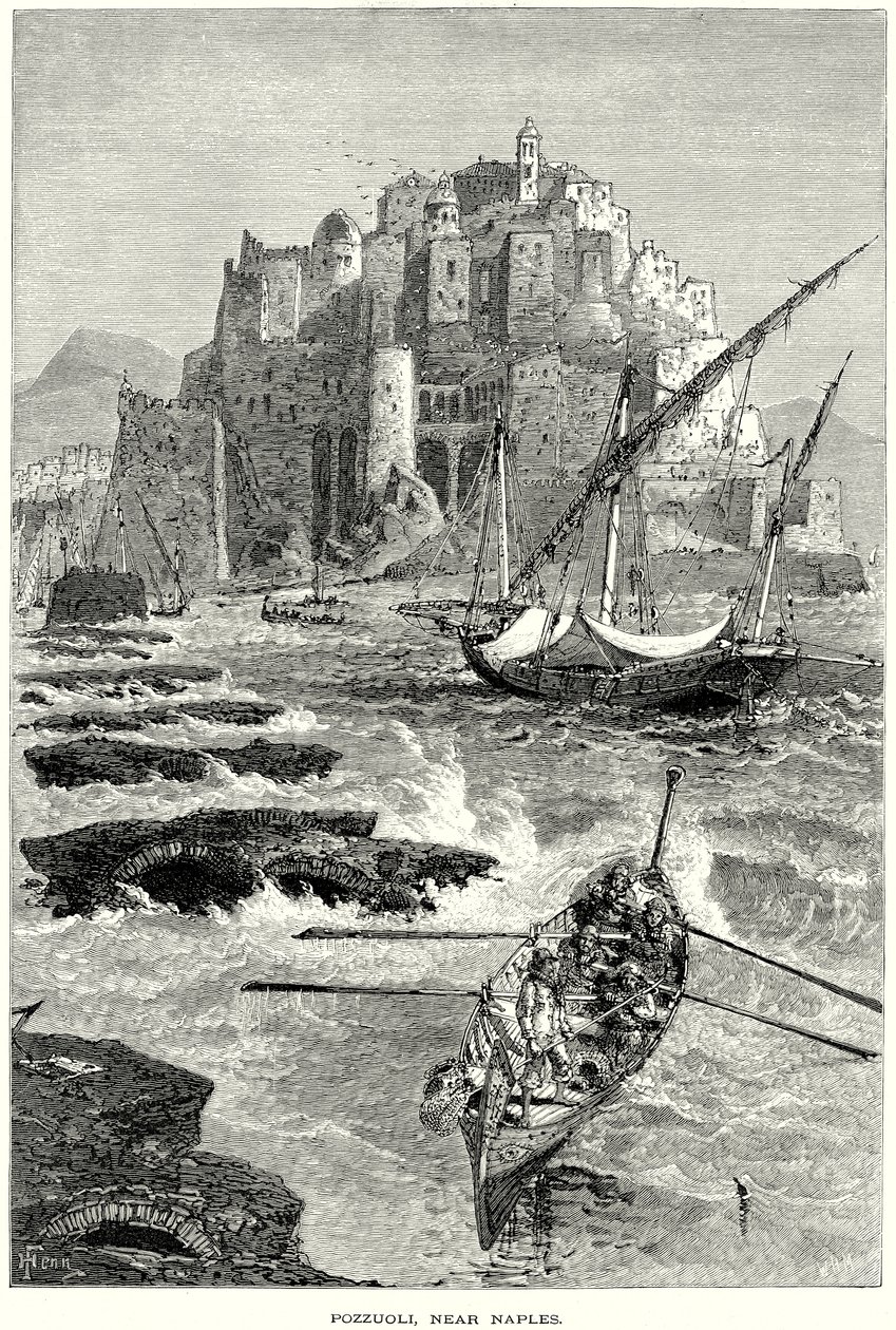 Pozzuoli, cerca de Nápoles (grabado) de English School