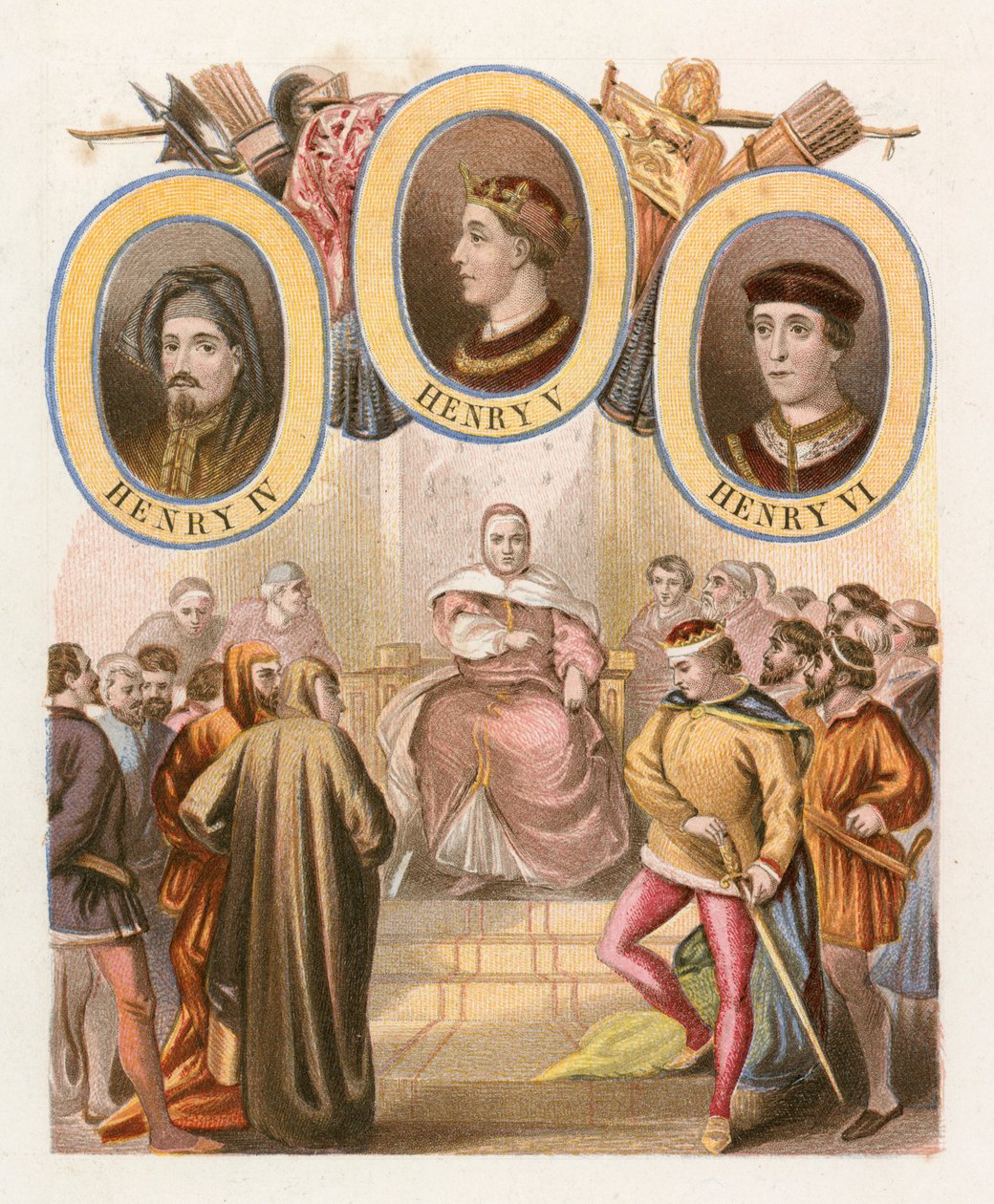 Príncipe Hal (grabado coloreado) de English School