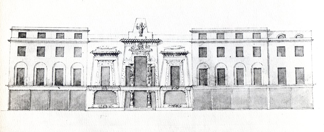 Propuesta para el Salón Egipcio, Picadilly, 1810 de English School