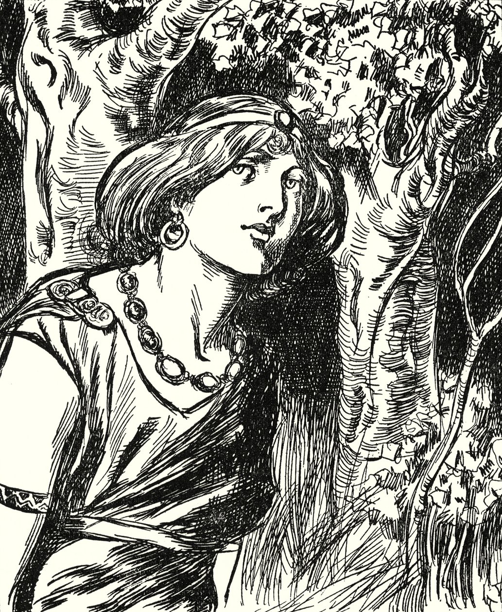 Reina Boadicea (litografía) de English School