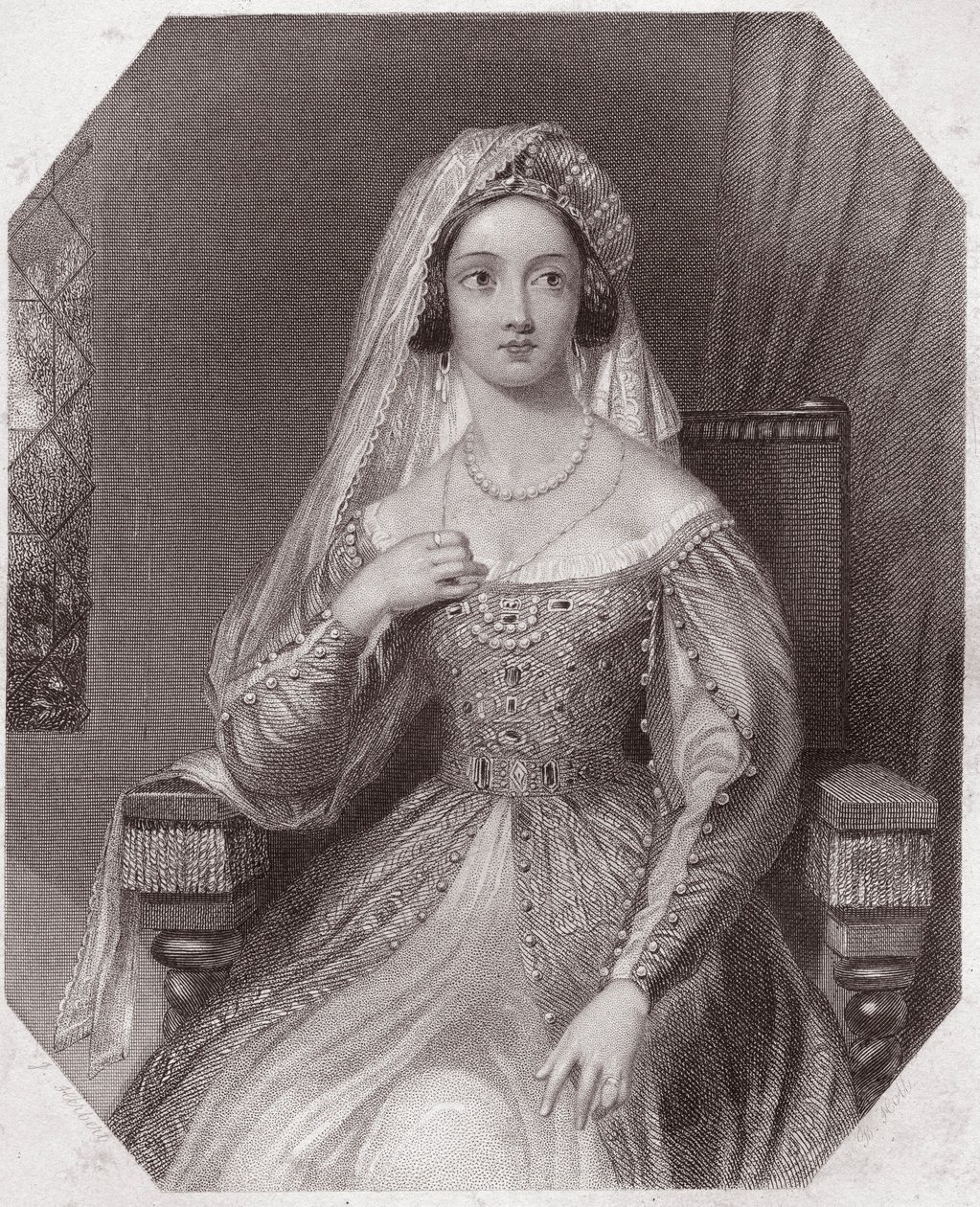 Catalina de Aragón, esposa de Enrique VIII (La famosa historia de la vida de Enrique VIII) de English School