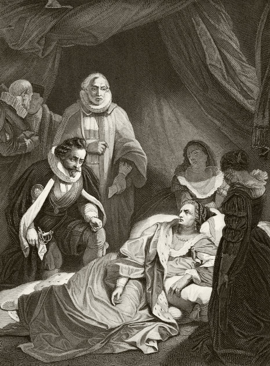 Reina Isabel I en su lecho de muerte, de 