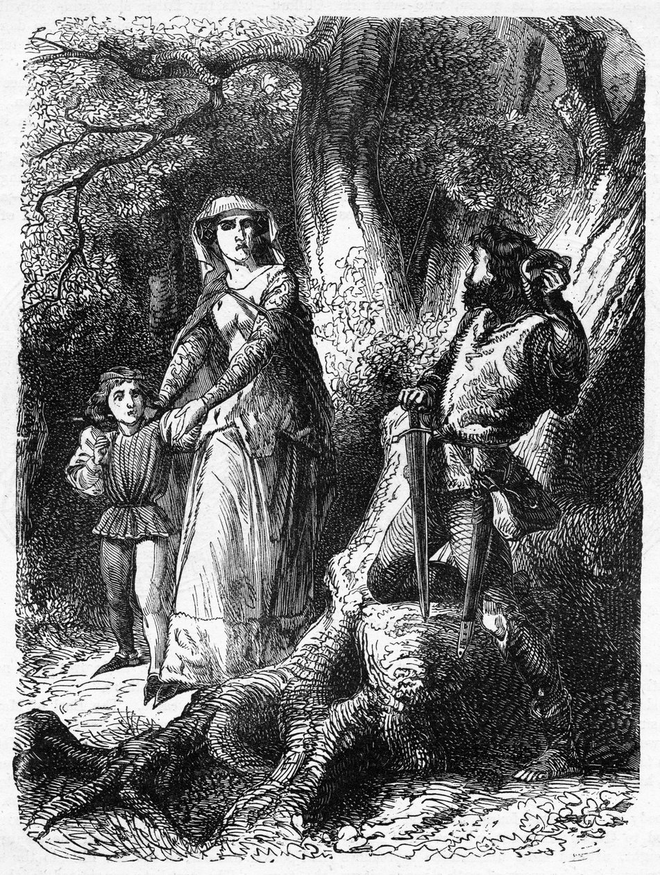 Reina Margarita y el ladrón de Hexham, ilustración de 