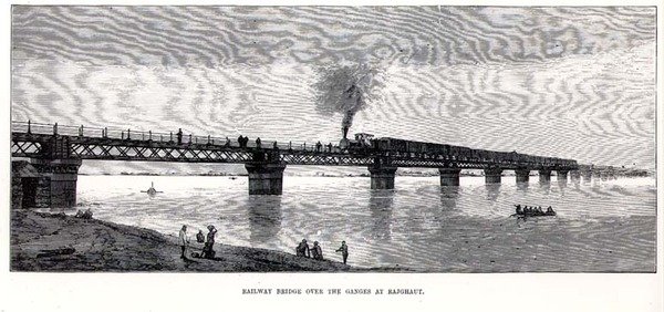 Puente ferroviario sobre el Ganges en Rajghaut de English School