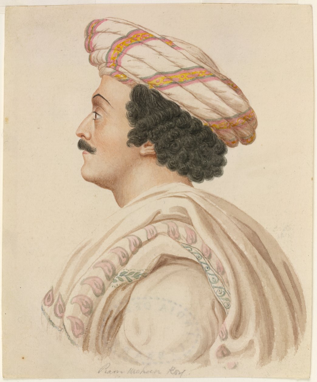 Raja Ram Mohan Roy (acuarela sobre papel) de English School