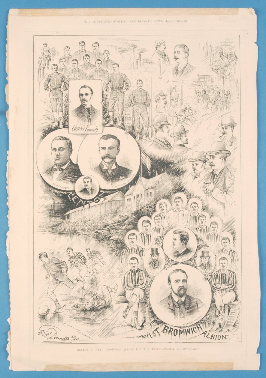 Renton vs. West Bromwich Albion, de The Illustrated Sporting and Dramatic News, 2 de junio de 1888 de English School
