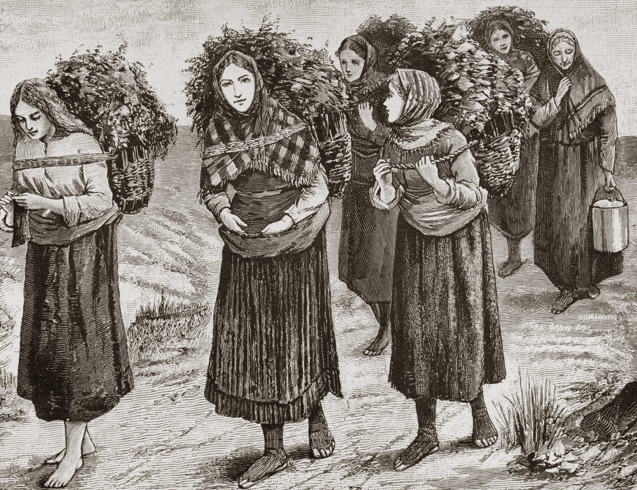 Regreso del Shieling, las Hébridas en c.1880, de 