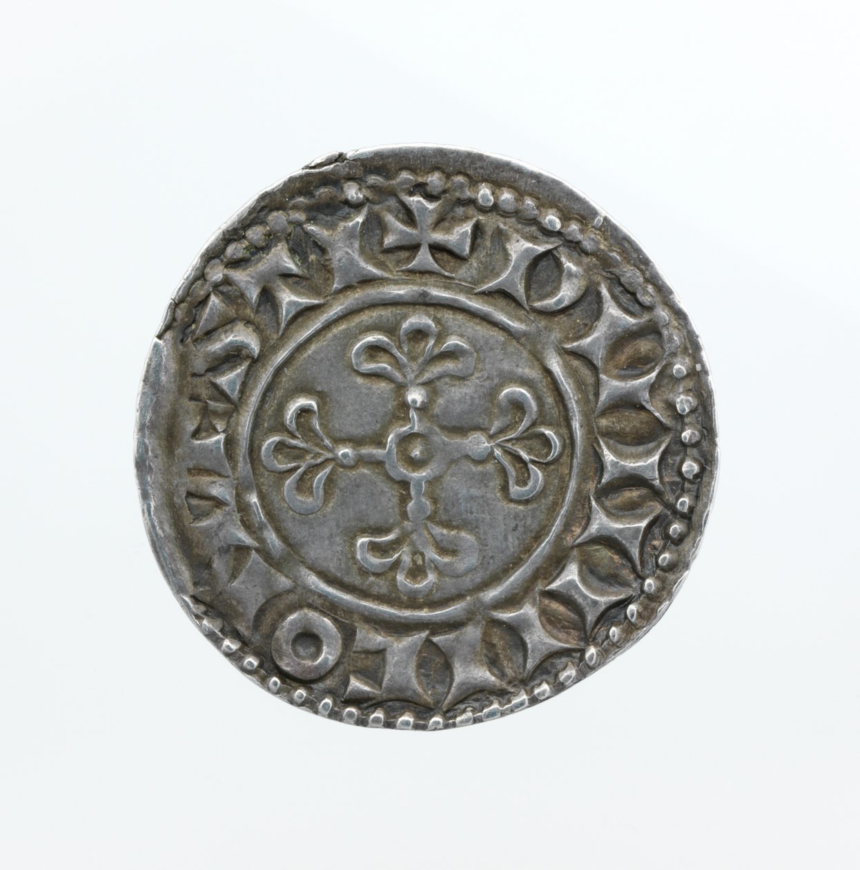 Reverso de un penique, del reinado de Guillermo I de English School