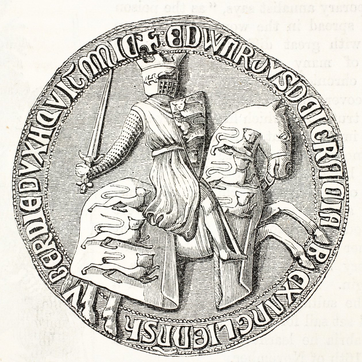 Reverso del Gran Sello de Eduardo I de English School