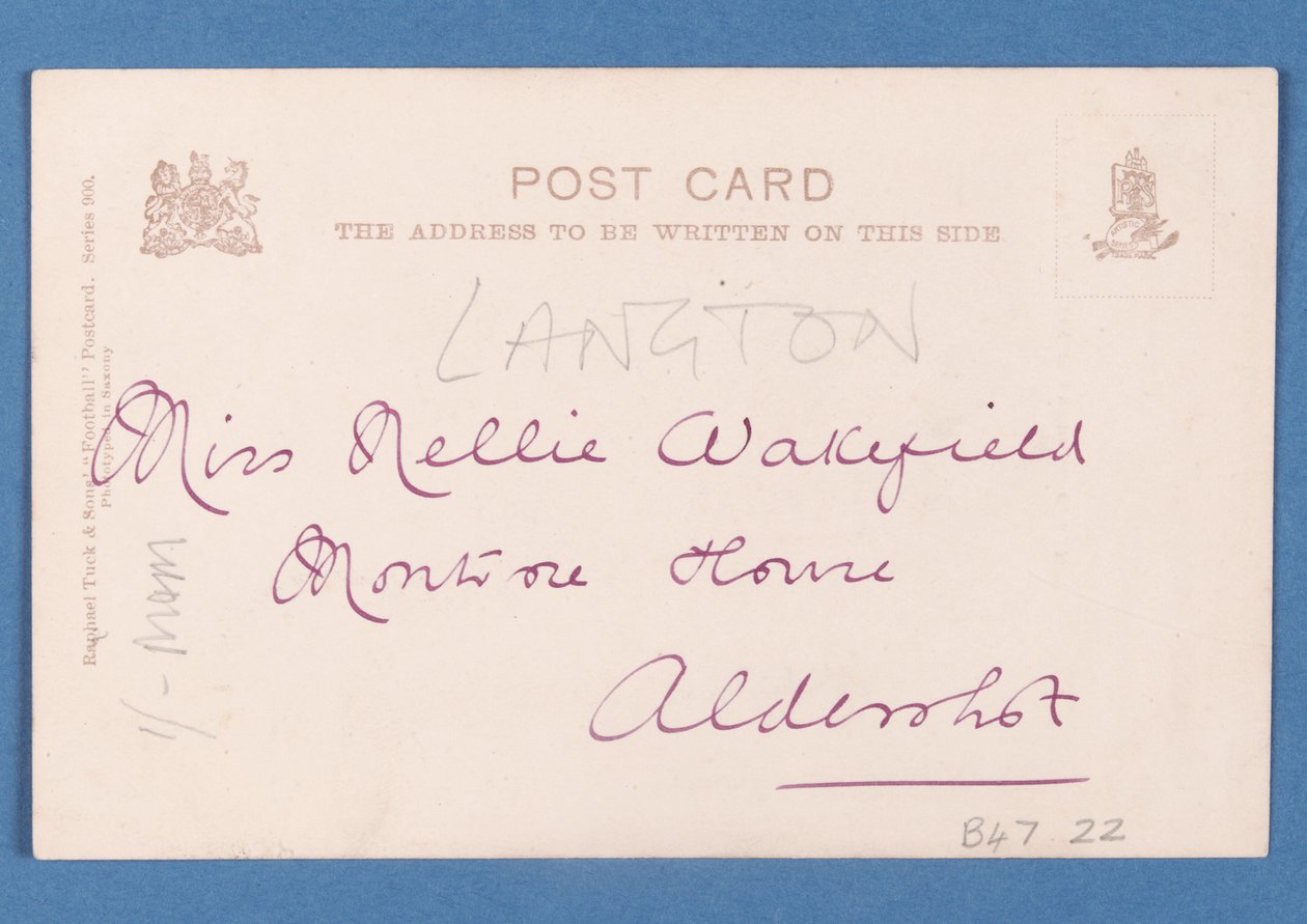 Reverso de la postal de Jugadores de fútbol famosos - C.B. Fry de English School