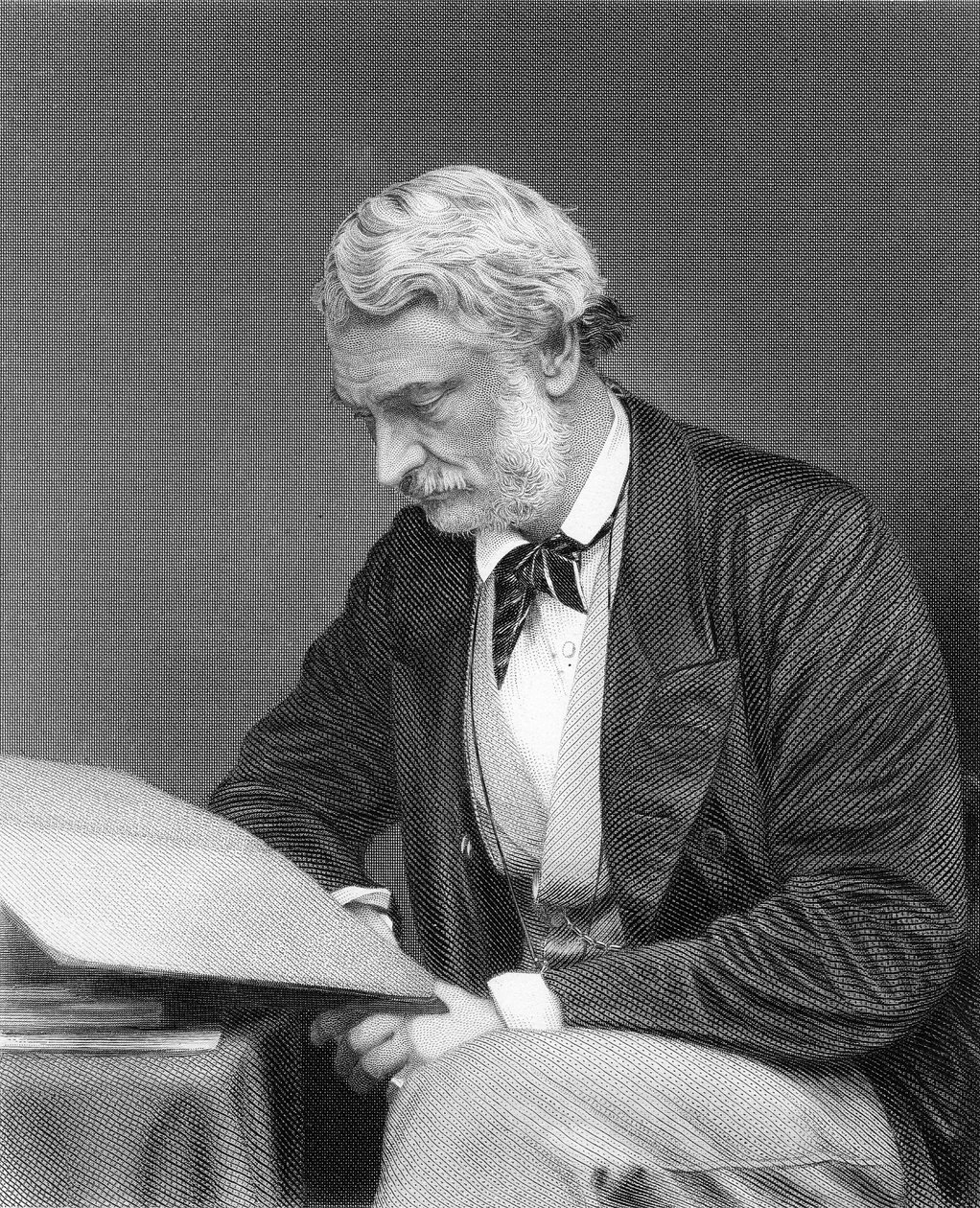 El Muy Honorable Lord John Manners, grabado por G. Cook a partir de una fotografía de S.A. Walker de English School
