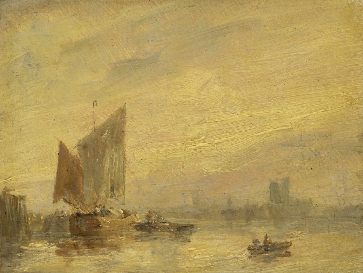 Escena del río, Rouen de English School