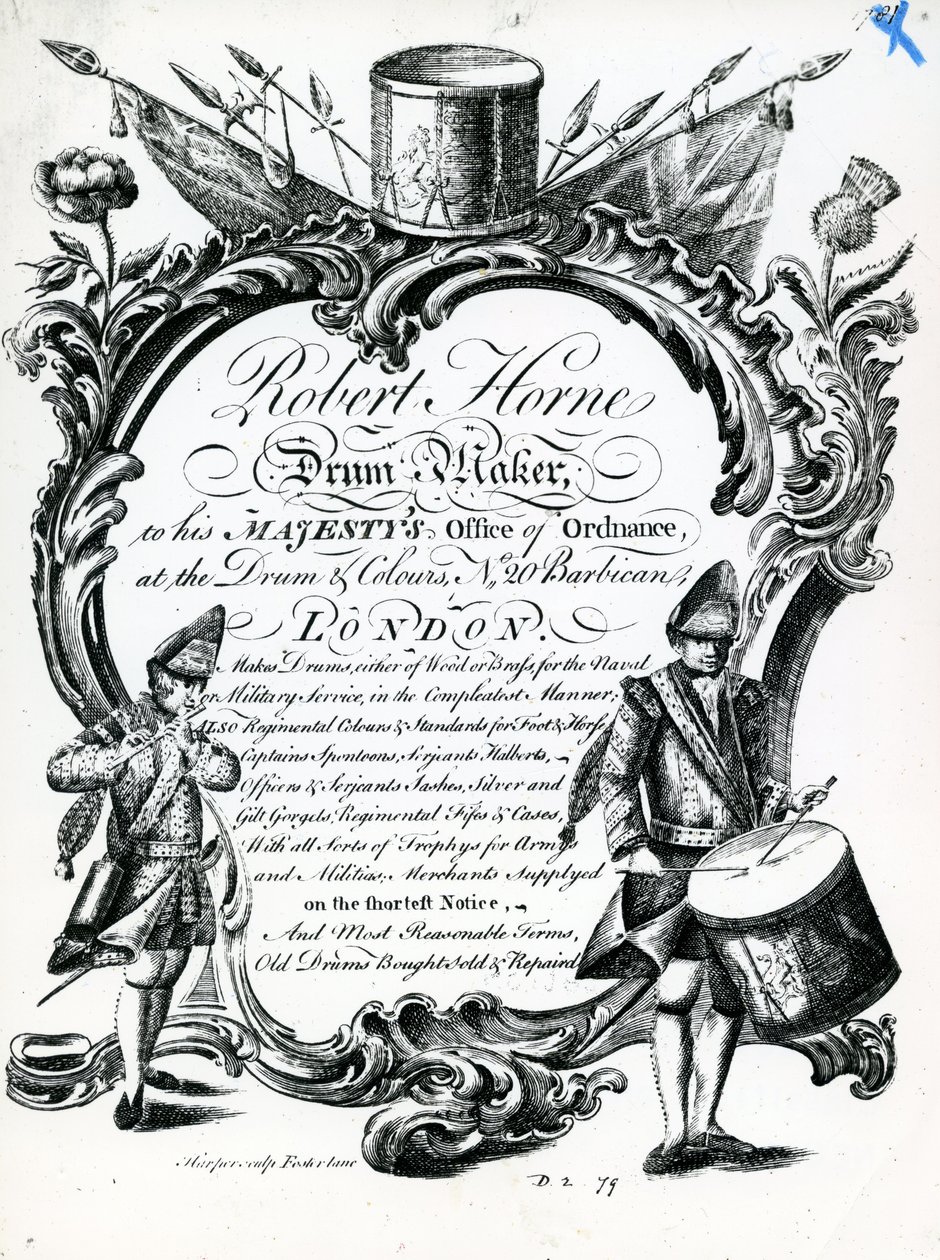 Robert Horne, Fabricante de Tambores de English School