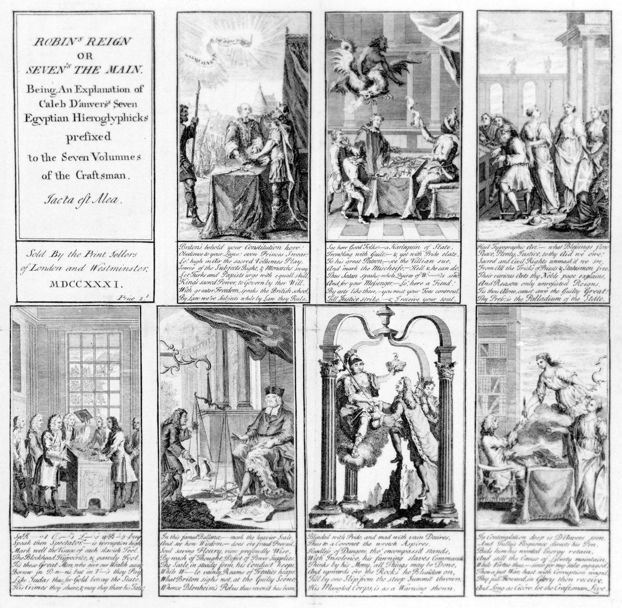 El Reinado de Robins, o Siete es el Principal, 1731 de English School