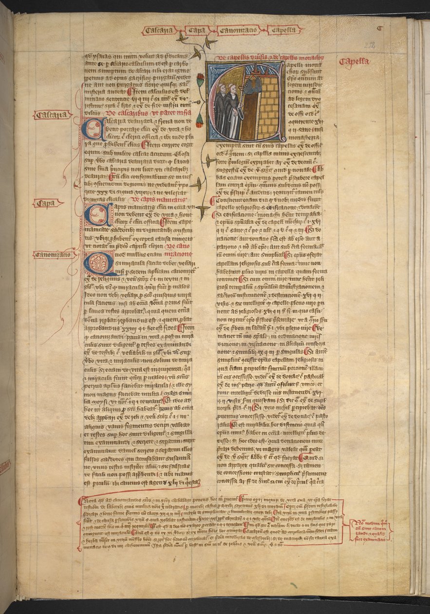 Real 6 E VI, f. 232, Capella (Capilla), c.1360-75 (vitela) de English School