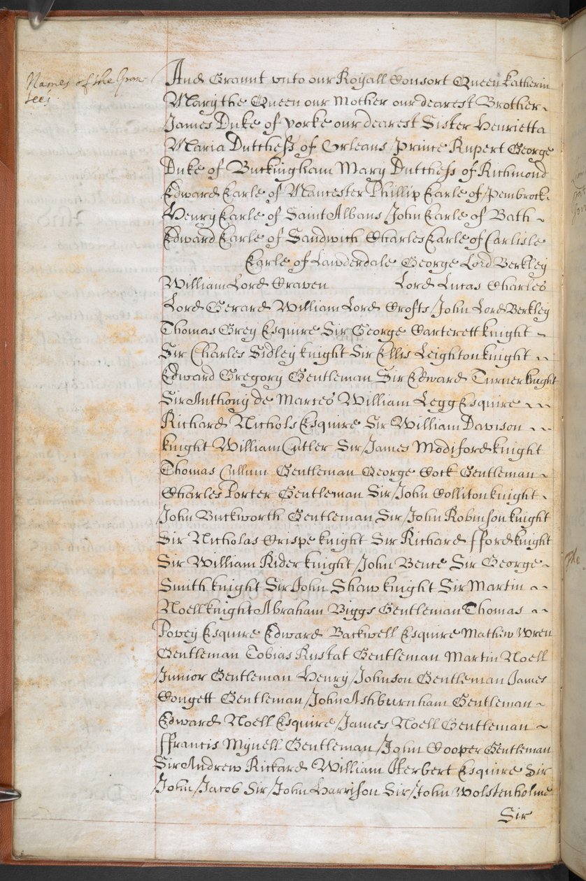 Carta Real otorgada a la Royal English Merchant Adventurers Company que comercia con África de English School