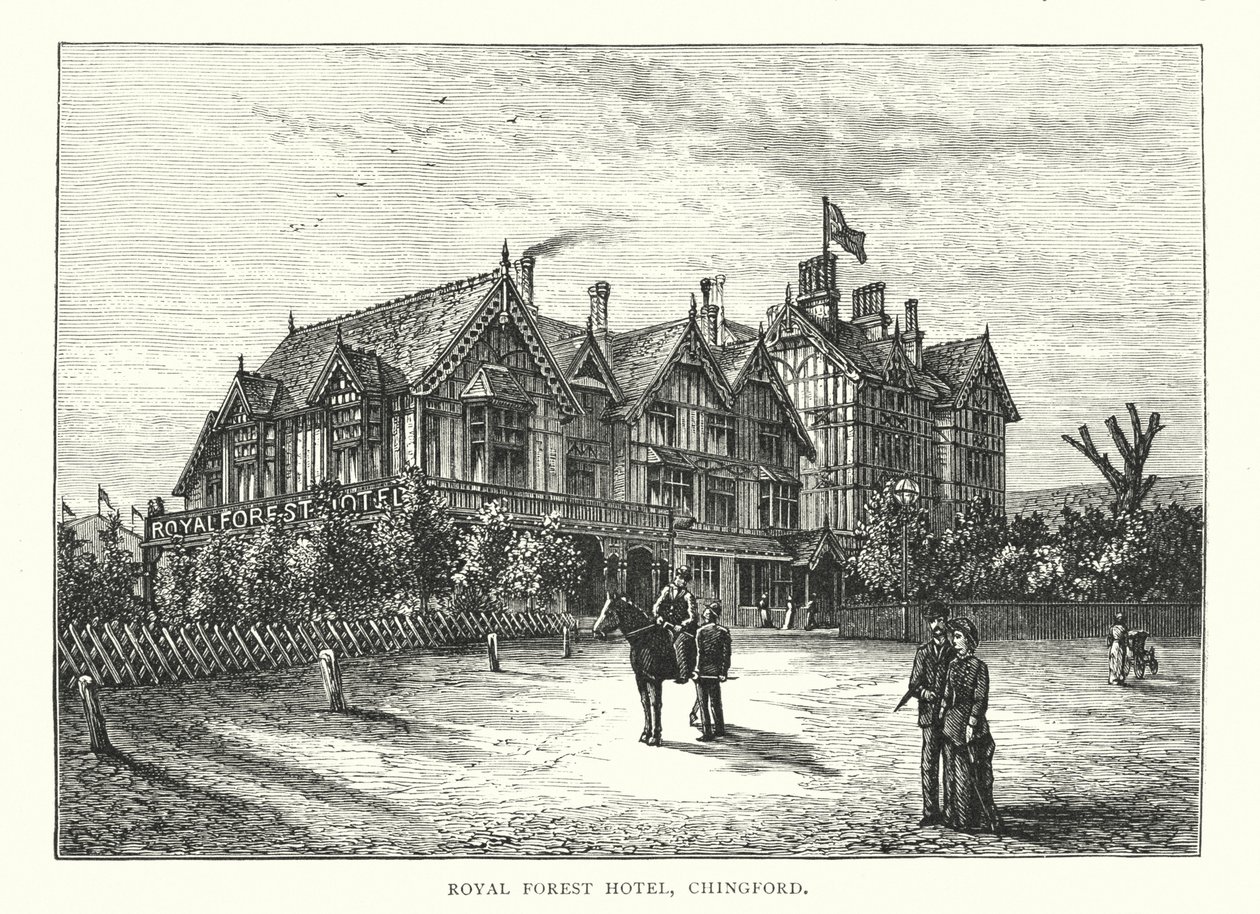 Royal Forest Hotel, Chingford (grabado) de English School