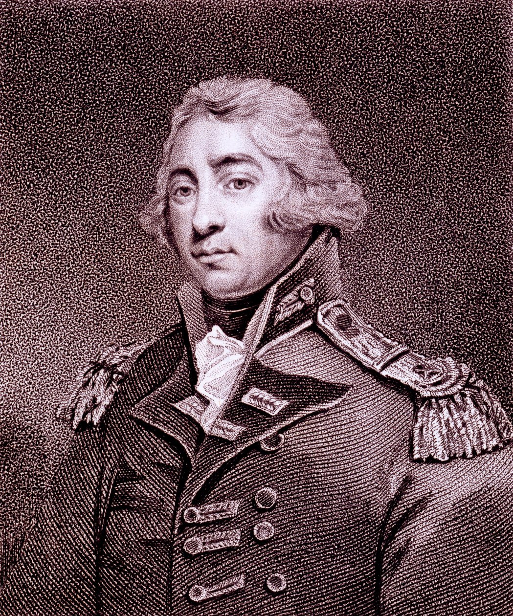 Rt Hon. Thomas Graham, Barón Lynedoch, grabado por Hopwood de English School