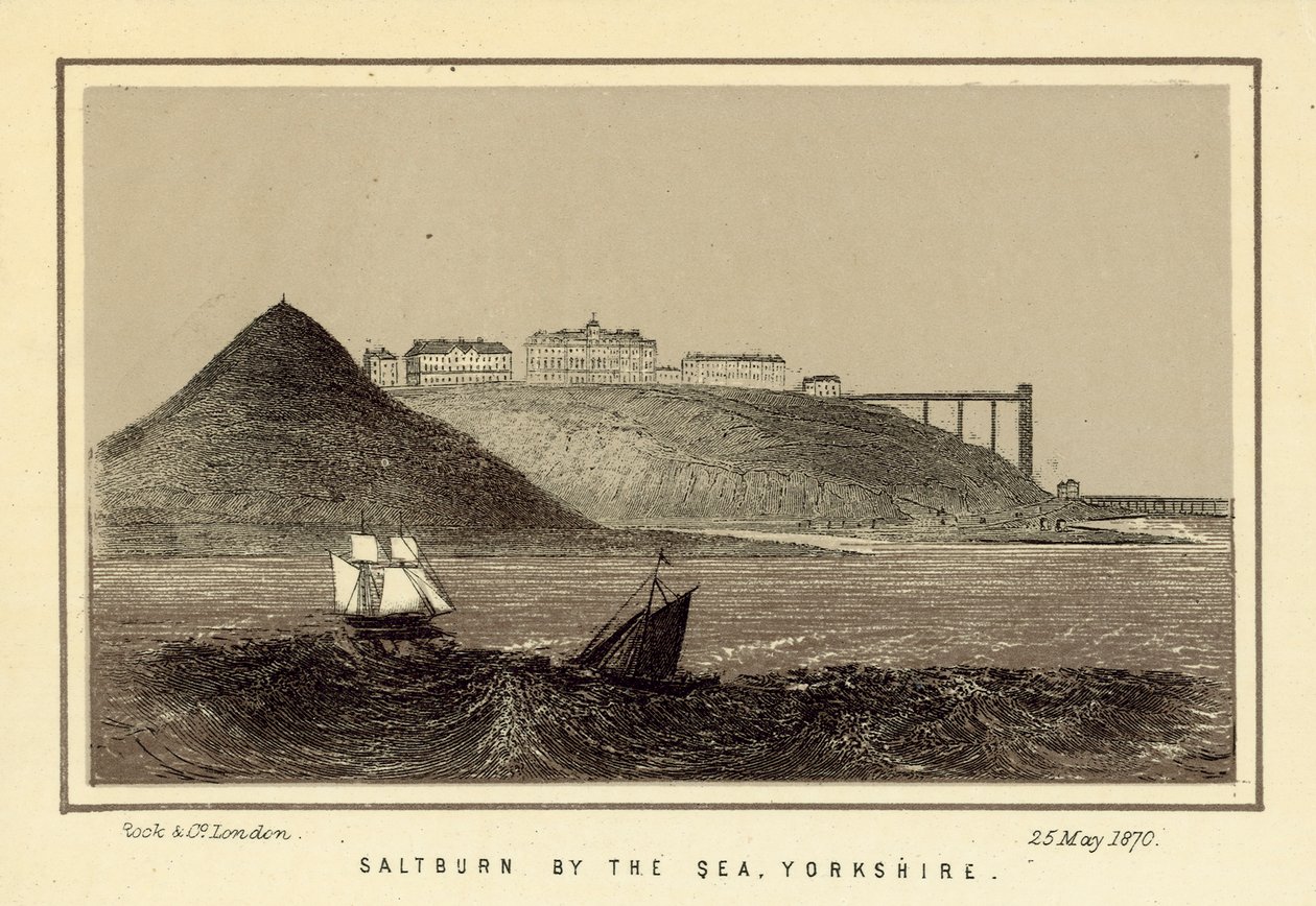 Saltburn by the Sea, Yorkshire (litografía) de English School