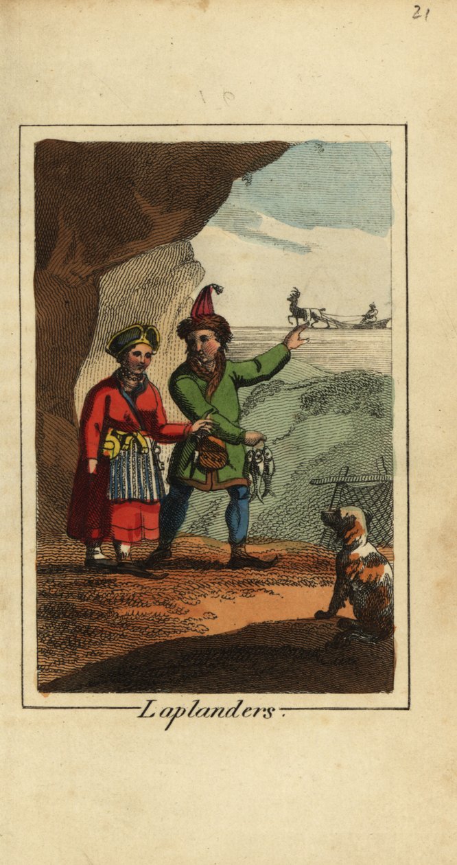 Pueblo sami, lapones, hombre y mujer de Laponia de English School