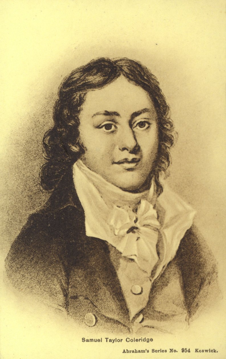 Samuel Taylor Coleridge (1772-1834), poeta inglés (litografía) de English School