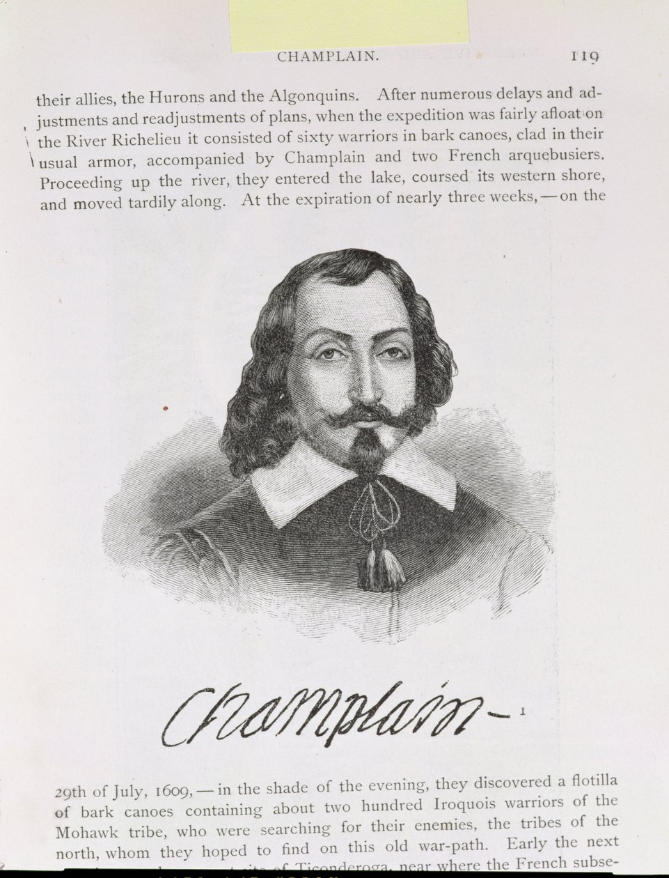 Samuel de Champlain, ilustración del Volumen IV de 