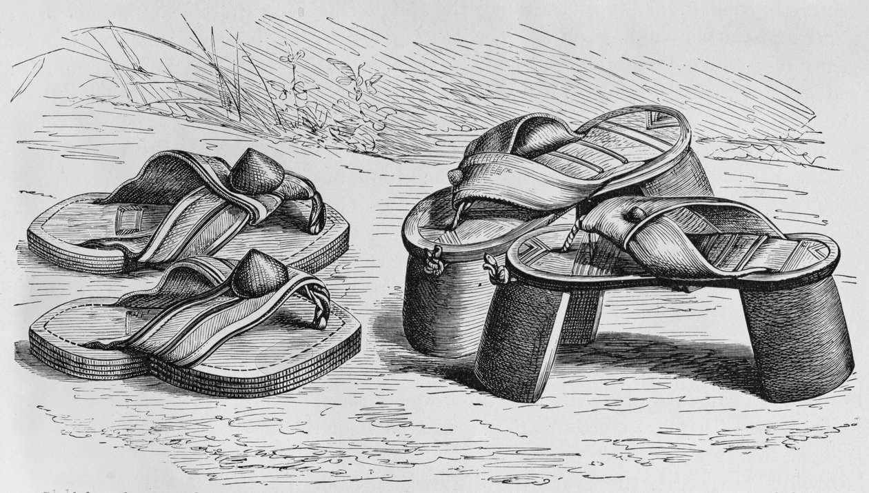 Sandalias y zuecos del oeste de Sudán, posiblemente Mandingo, de 