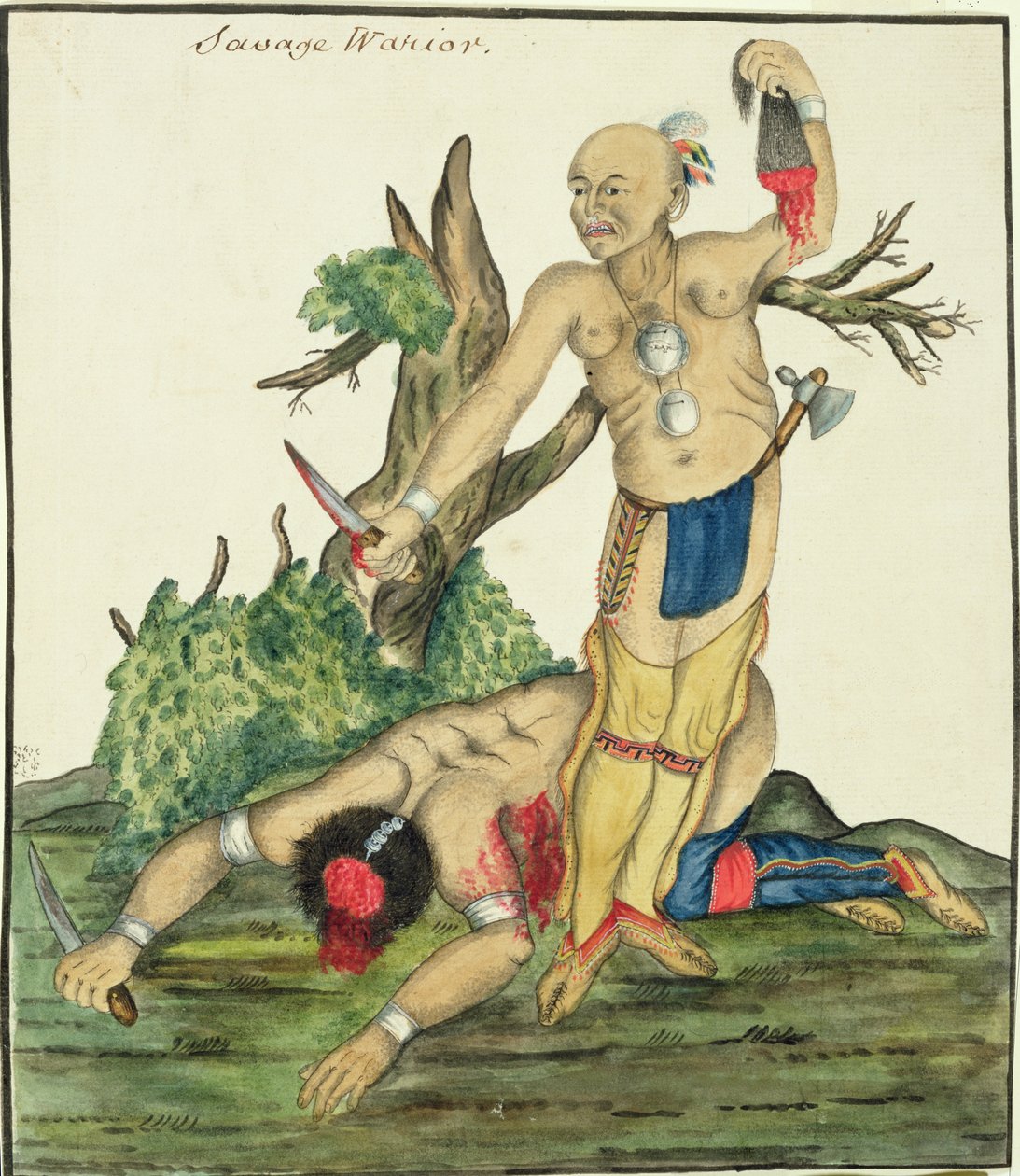 Guerrero salvaje, c.1800 de English School