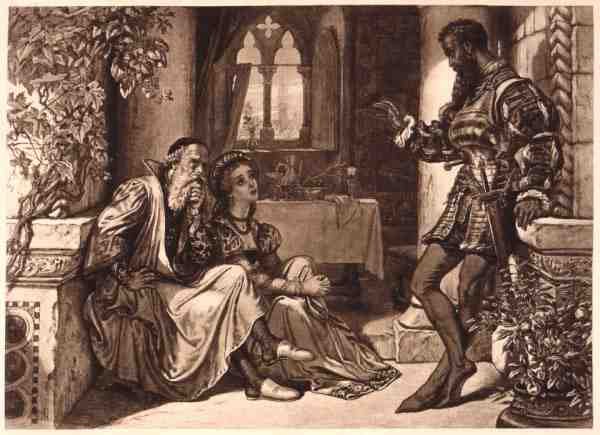 Escena de Otelo, Acto I Escena 3, de William Shakespeare de English School