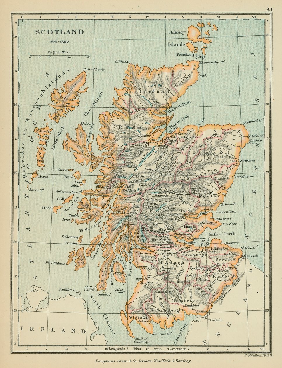 Escocia (litografía en color) de English School