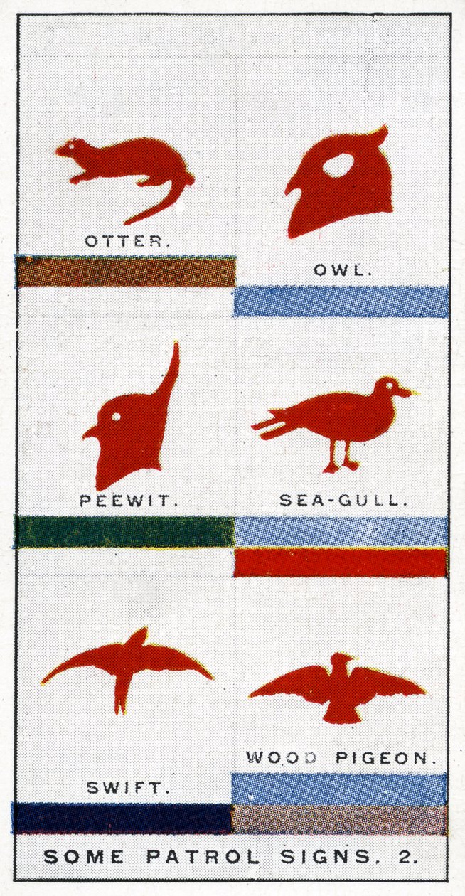 Señales de patrulla scout, 1929 de English School