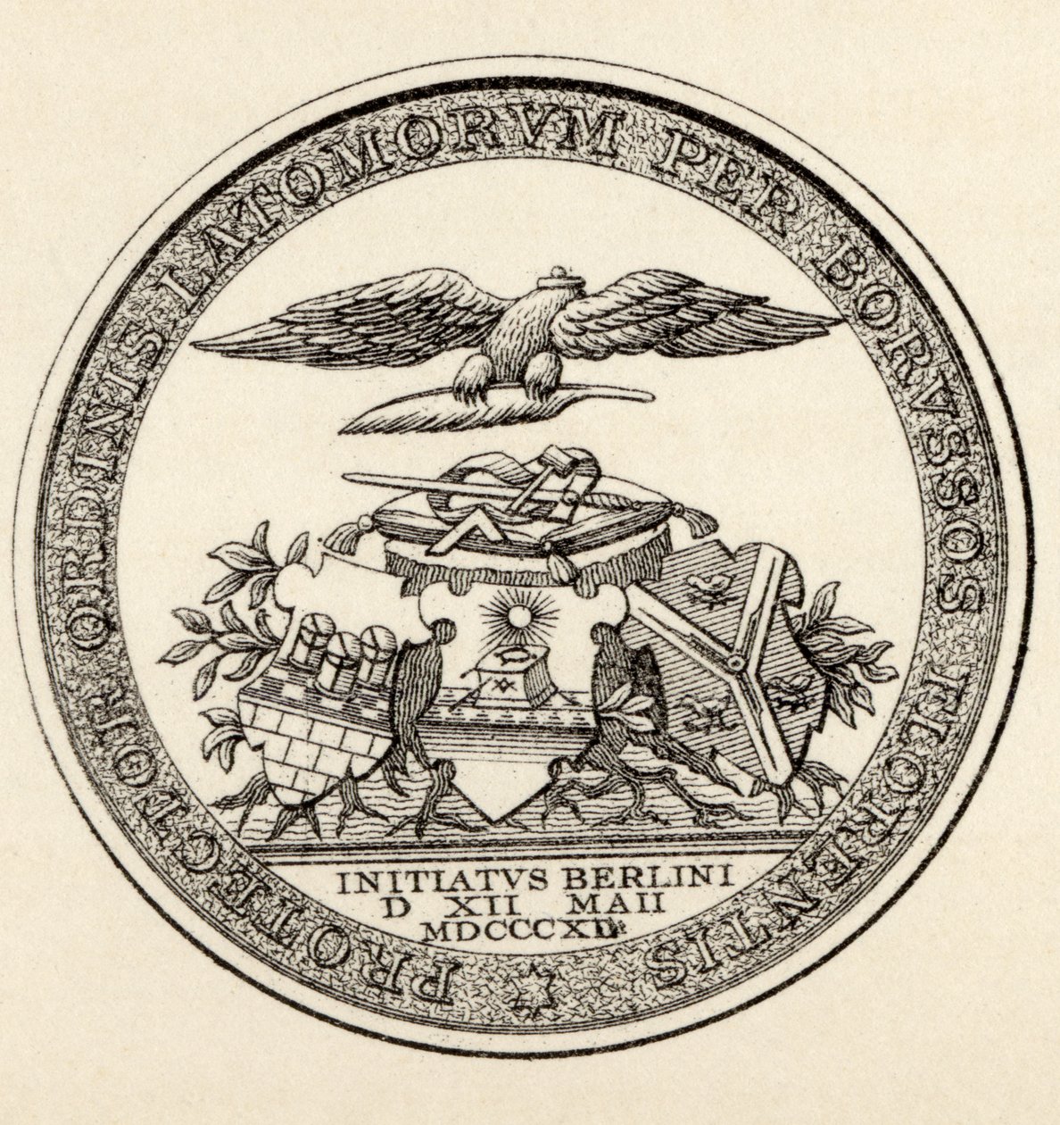 Sello de los masones de Berlín, 1812, de 