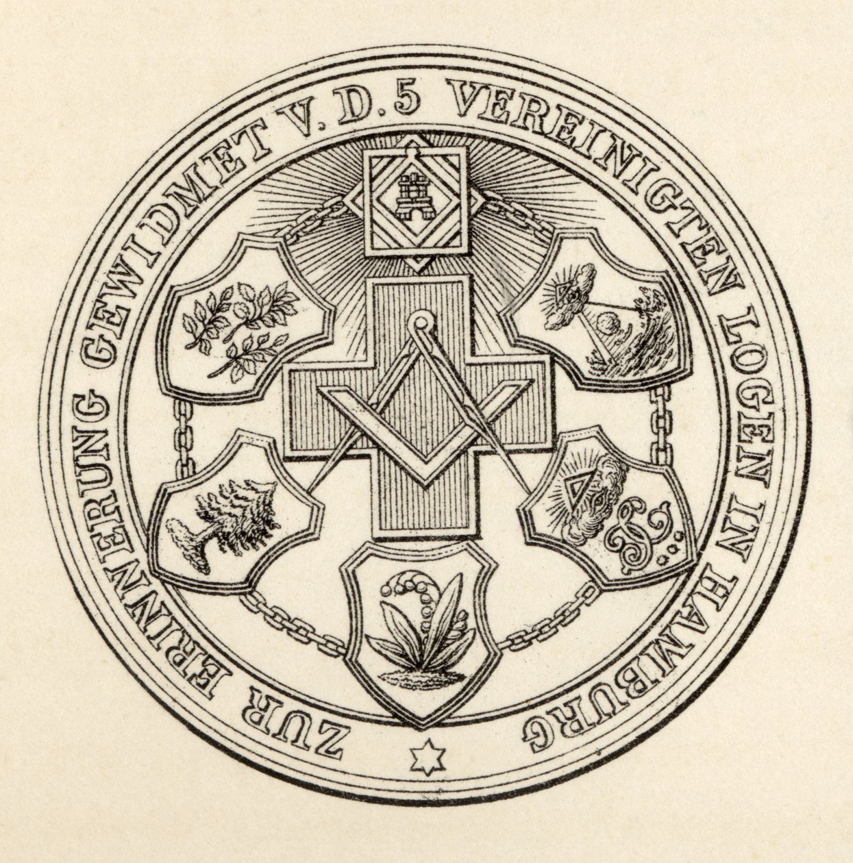 Sello de los masones de Hamburgo, de 