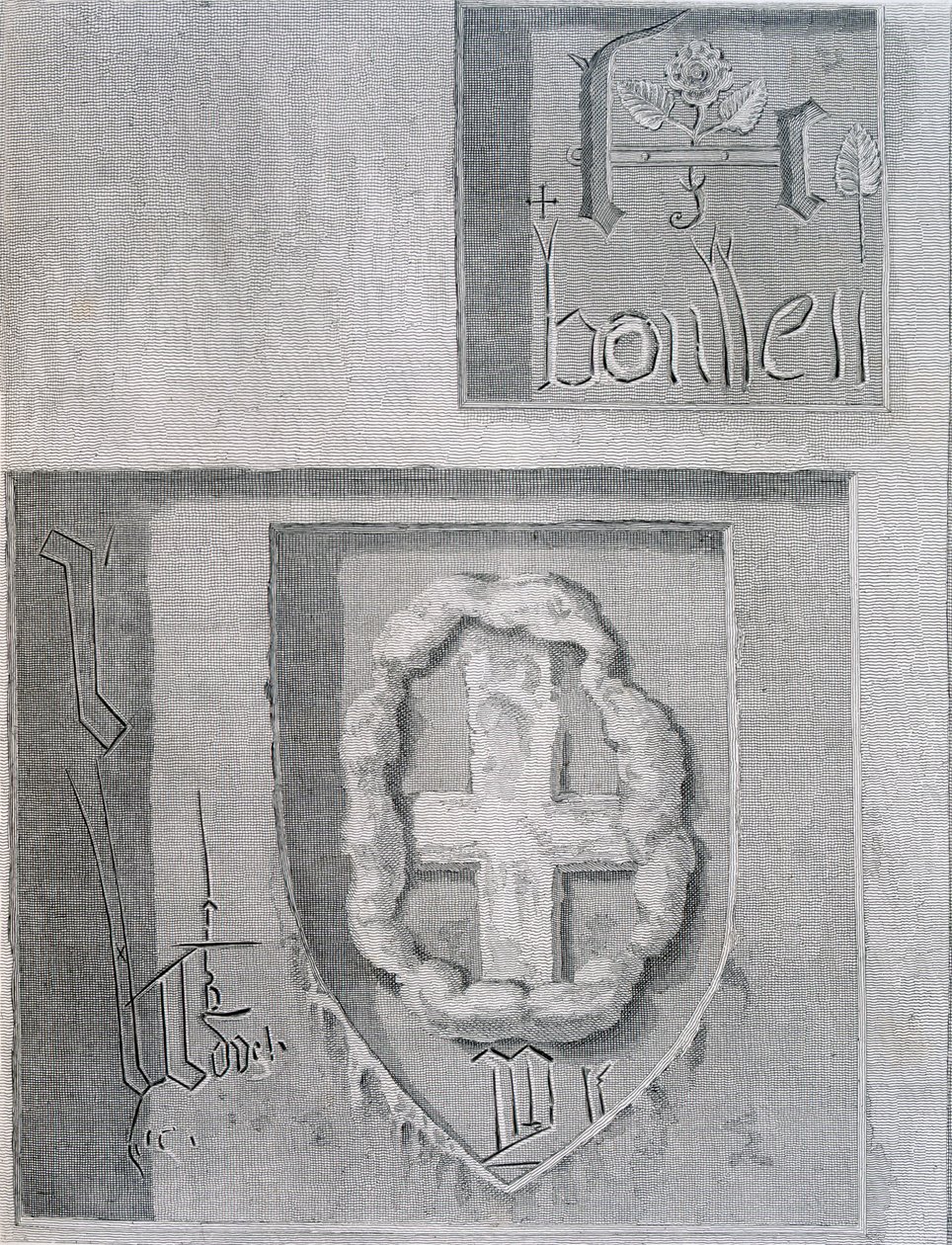 Firma de Ana Bolena durante su encarcelamiento en la Torre de Londres y la cruz de otro prisionero de English School