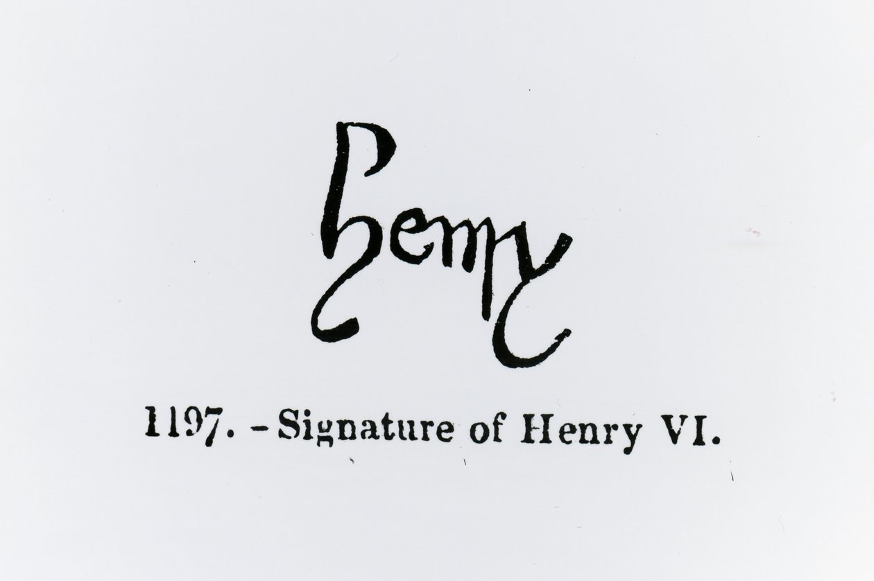 Firma de Enrique VI de English School