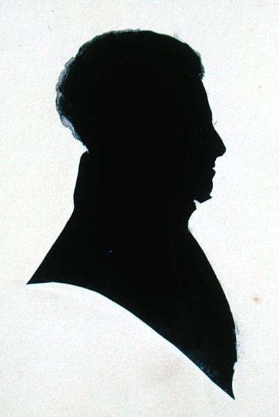 Silueta de GB, del álbum de recortes de Michael Faraday de English School