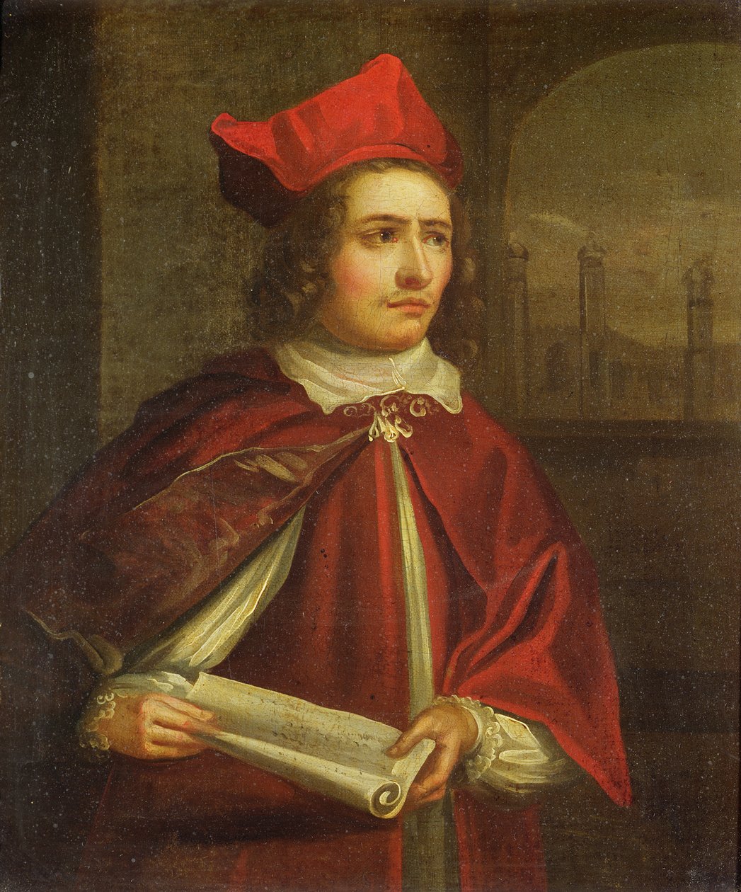 Sir Augustus Harris (1851-96) como el Cardenal Wolsey de English School