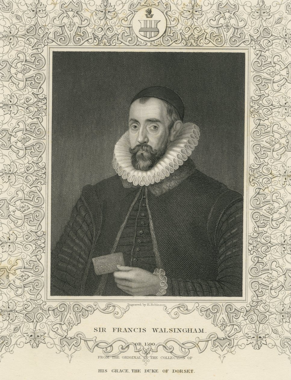 Sir Francis Walsingham (grabado) de English School