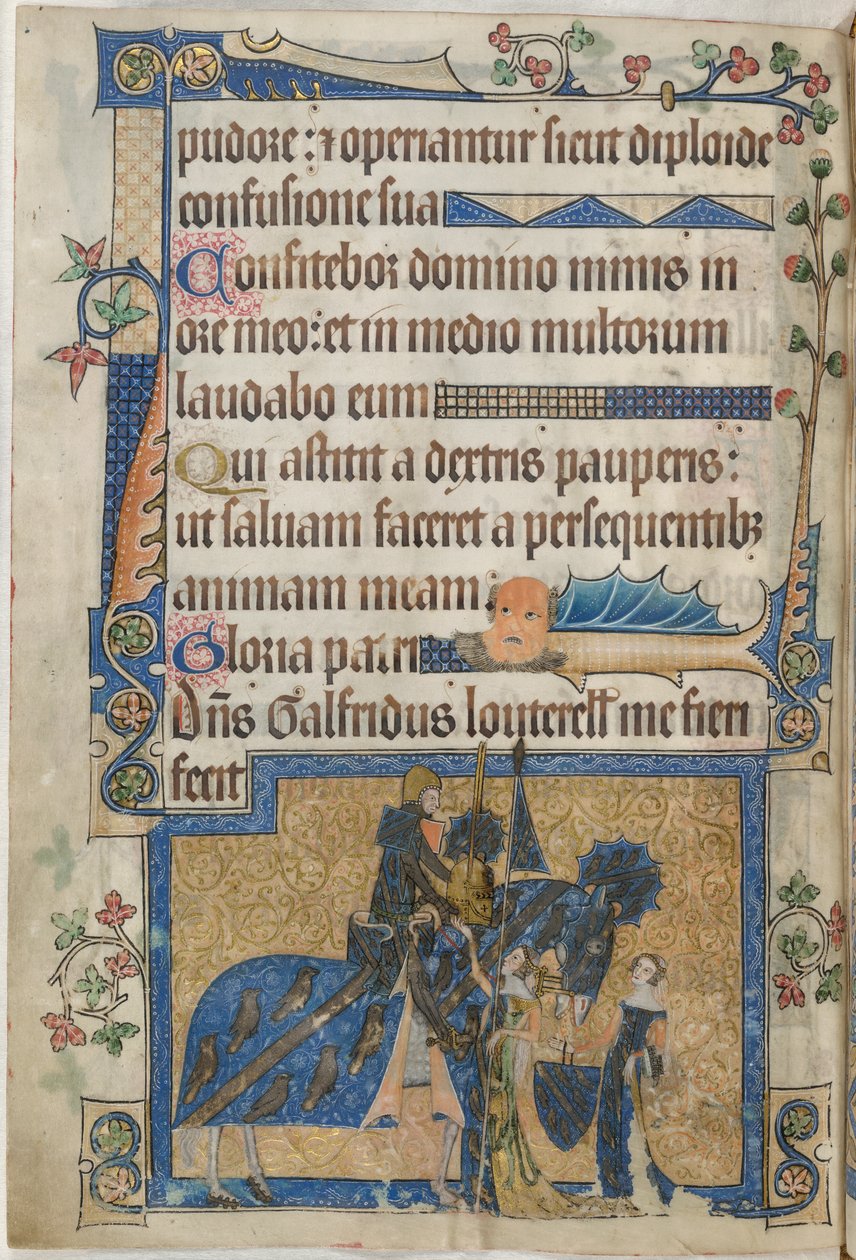 Sir Geoffrey Luttrell a caballo del 