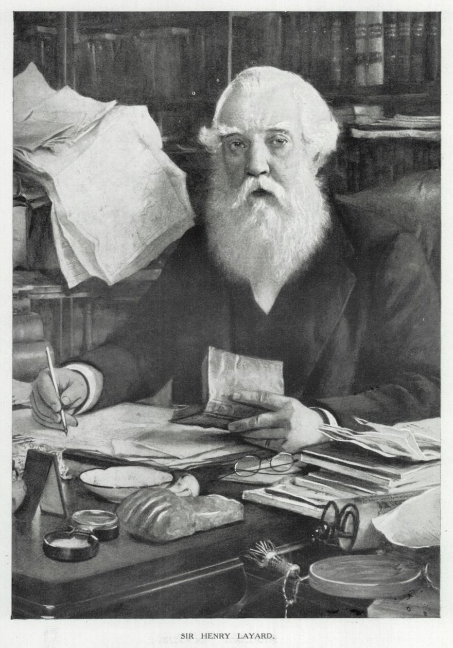 Sir Henry Layard (litografía) de English School