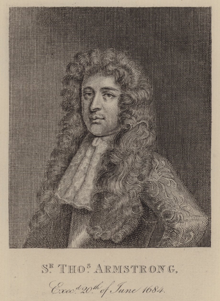Sir Thomas Armstrong, militar y político inglés (grabado) de English School