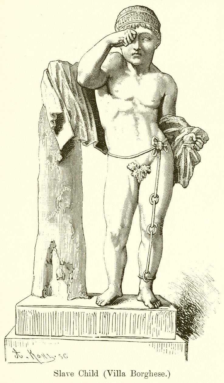 Niño esclavo (Villa Borghese) (grabado) de English School