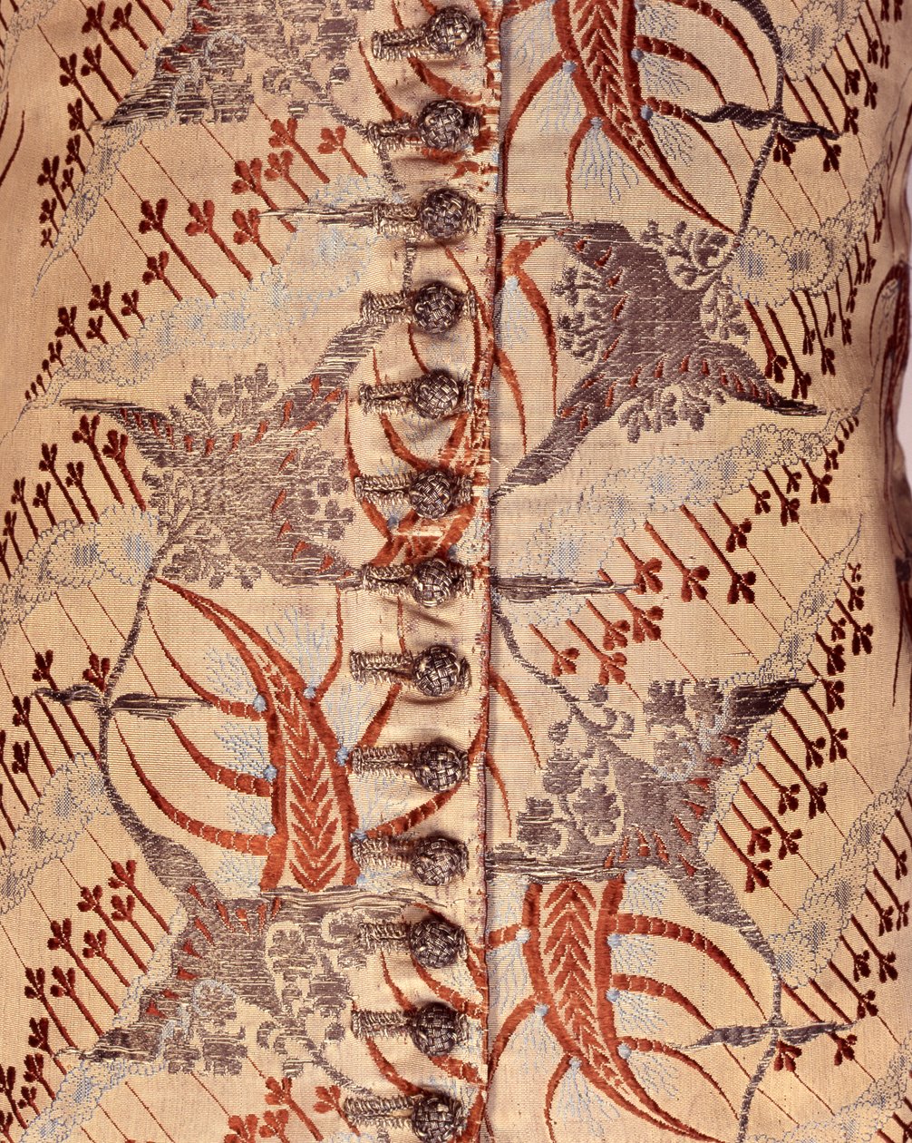 Chaleco con mangas, c.1705-15 (seda y brocado) de English School
