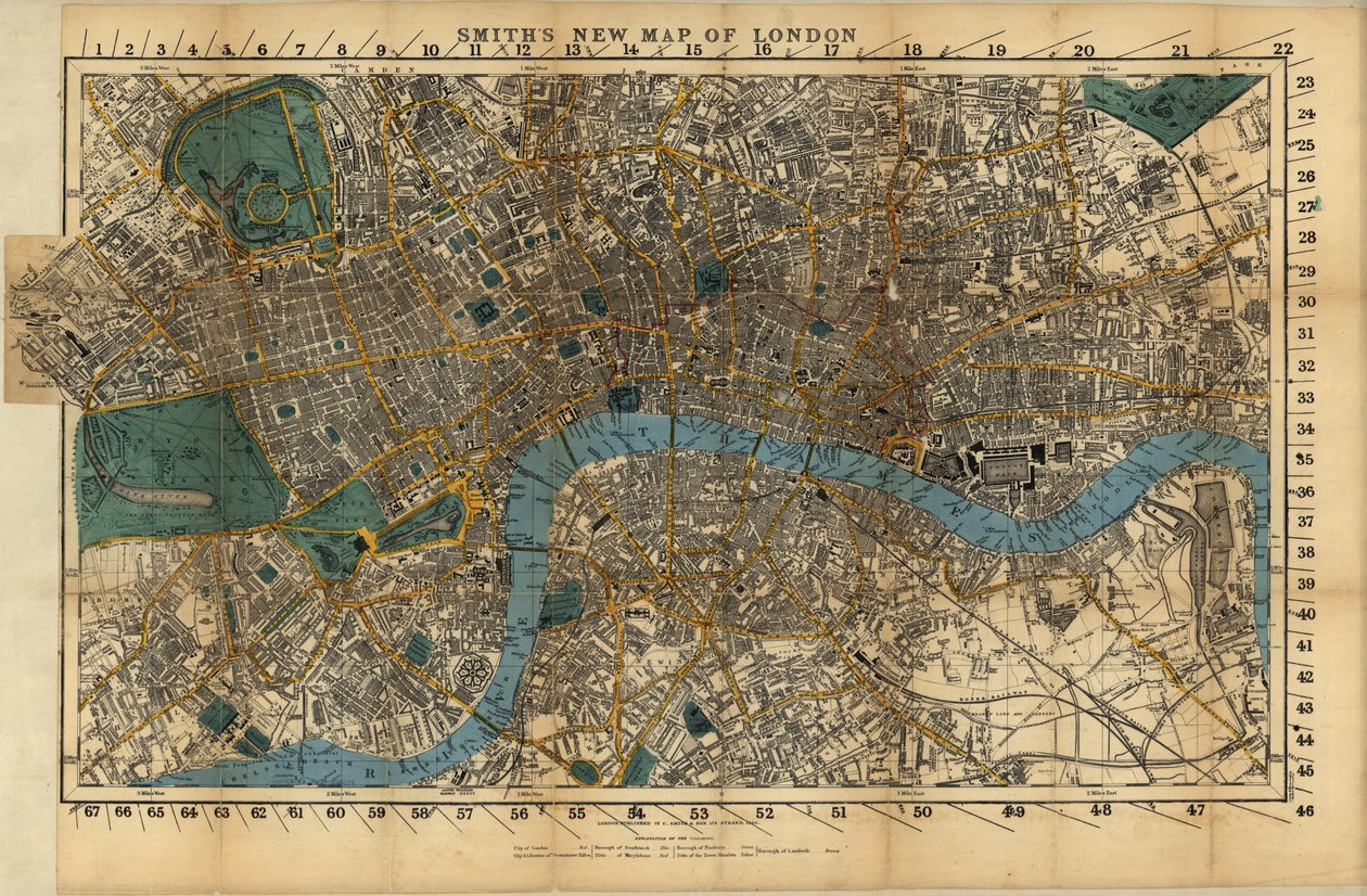 Nuevo mapa de Londres de Smith de English School