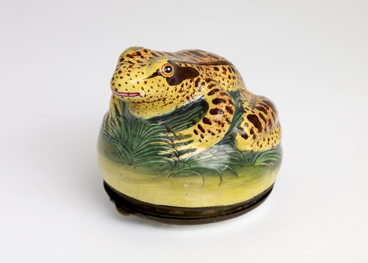 Caja de rapé estampada en forma de rana, c.1775-80 de English School
